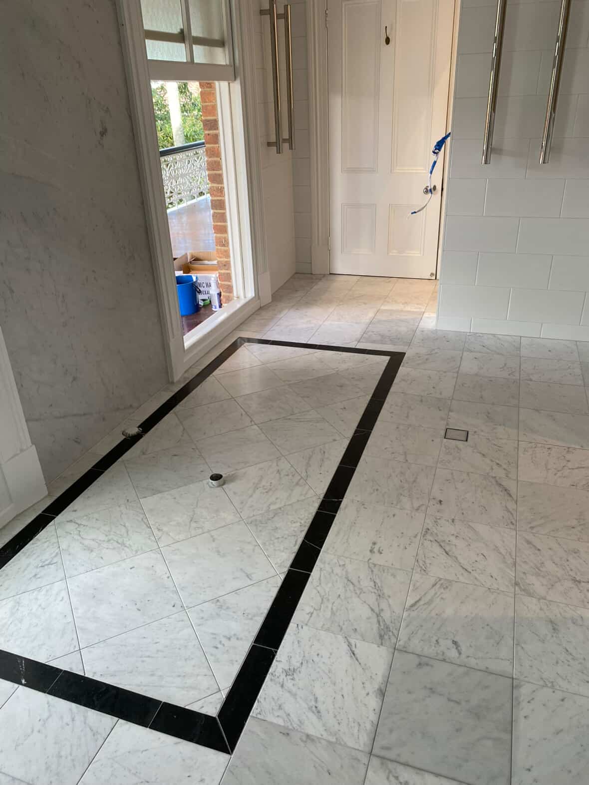 Bathroom vanity area