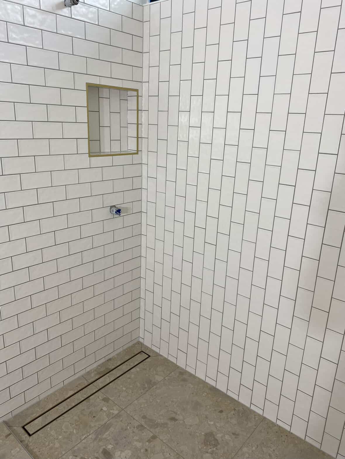 Bathroom shower tiling