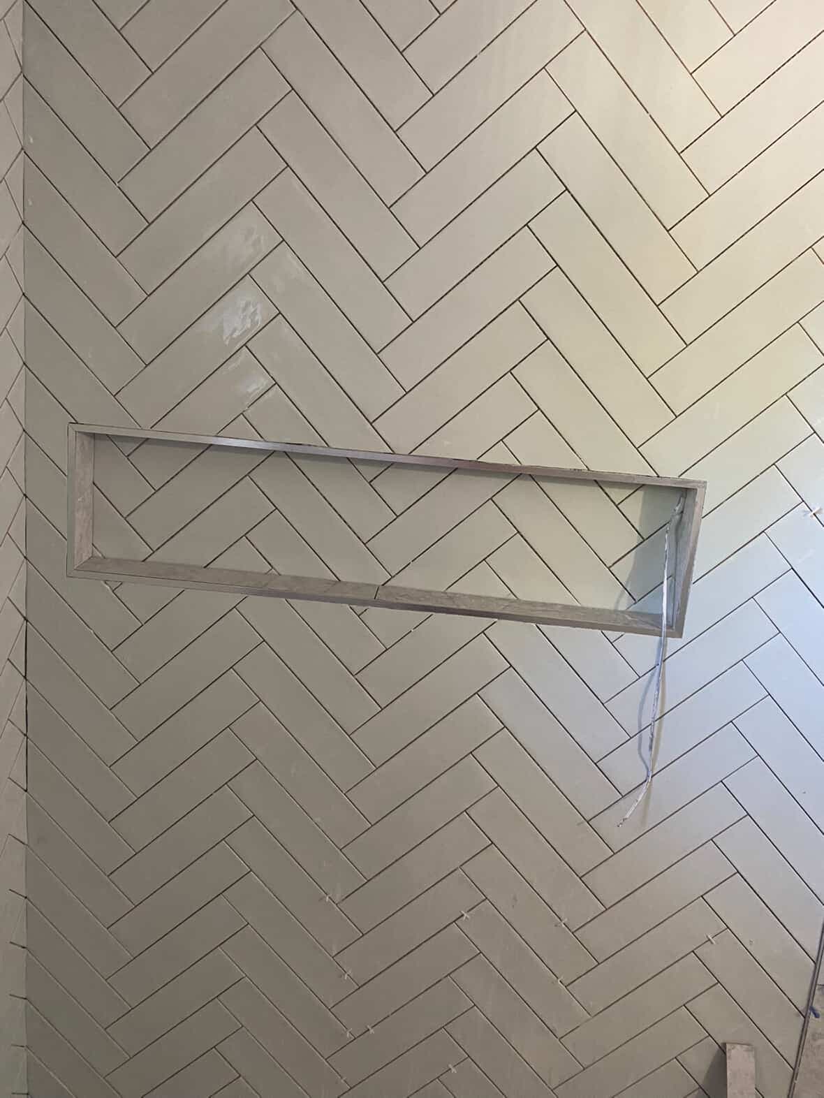 Feature wall tiling